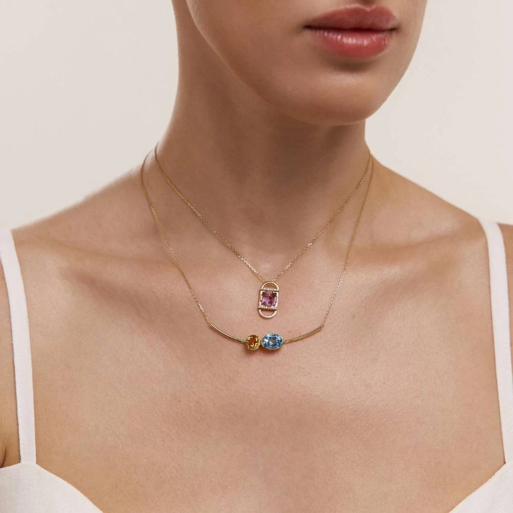 Підвіски з натуральним топазом